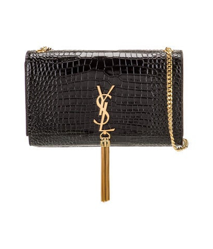 Saint Laurent Laurent Embossed Leather Clutch