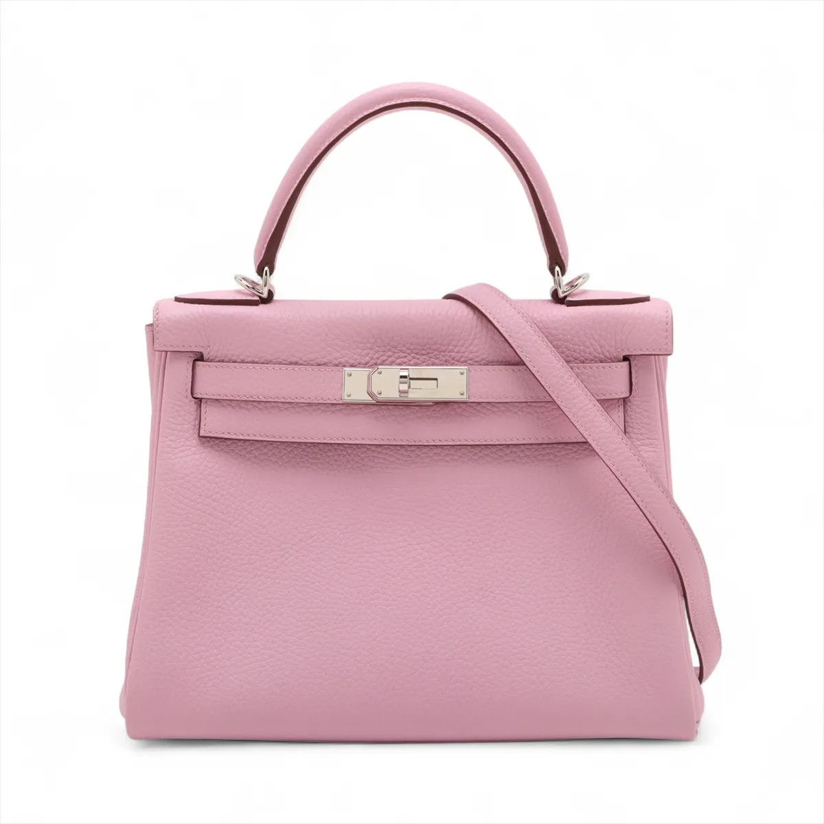 Hermès Kelly 28 Le Tournay Taurillon Clemence Mauve sylvestre Silver Metal Fitti