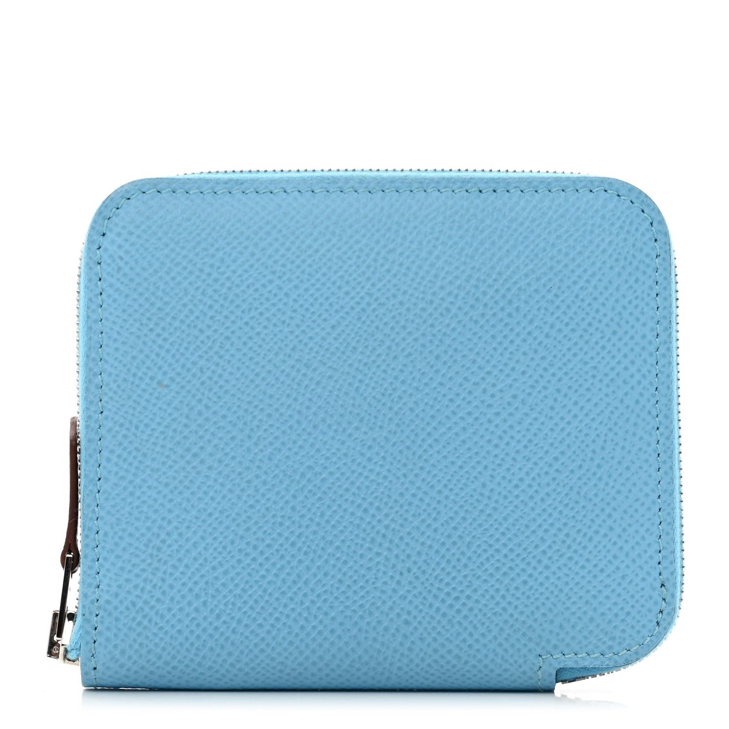 Hermes Epsom Silk'In Compact Wallet Celeste