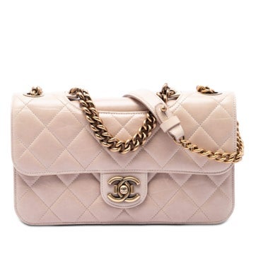 Medium Quilted Glazed Calfskin Perfect Edge Flap