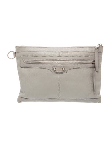 Leather Motocross Classic Clip Clutch