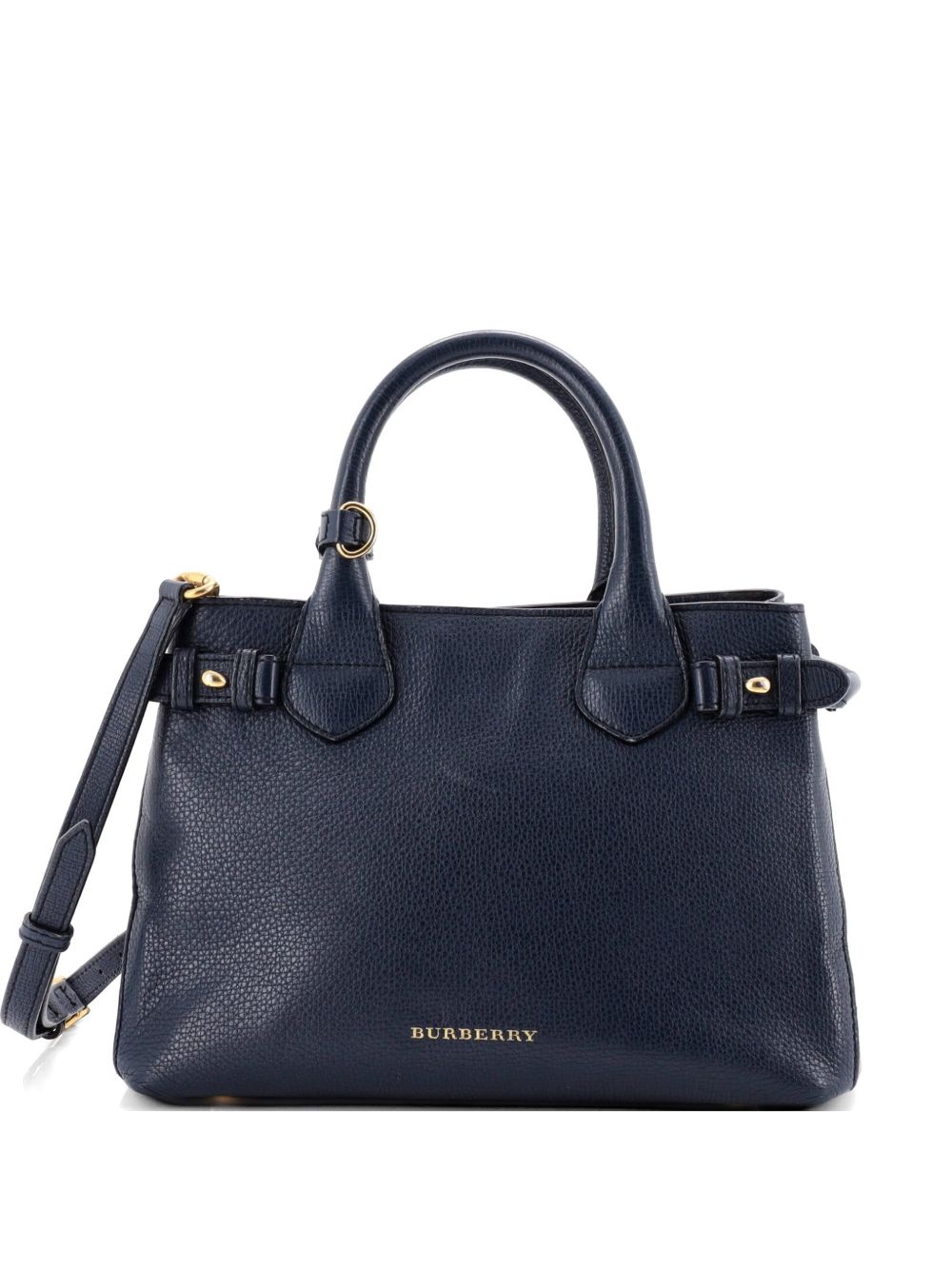 Banner Leather and House Check Canvas Small tote bag