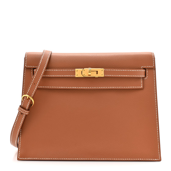 Hermes Evercolor Kelly Danse II Belt Bag Gold