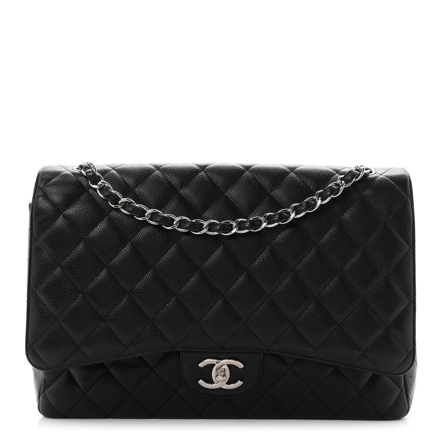 Chanel Caviar Quilted Maxi Double Flap Black