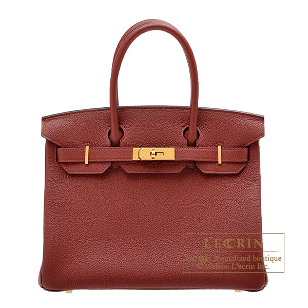 Hermes Hermes Birkin bag 30 Rouge H Togo leather Gold hardware