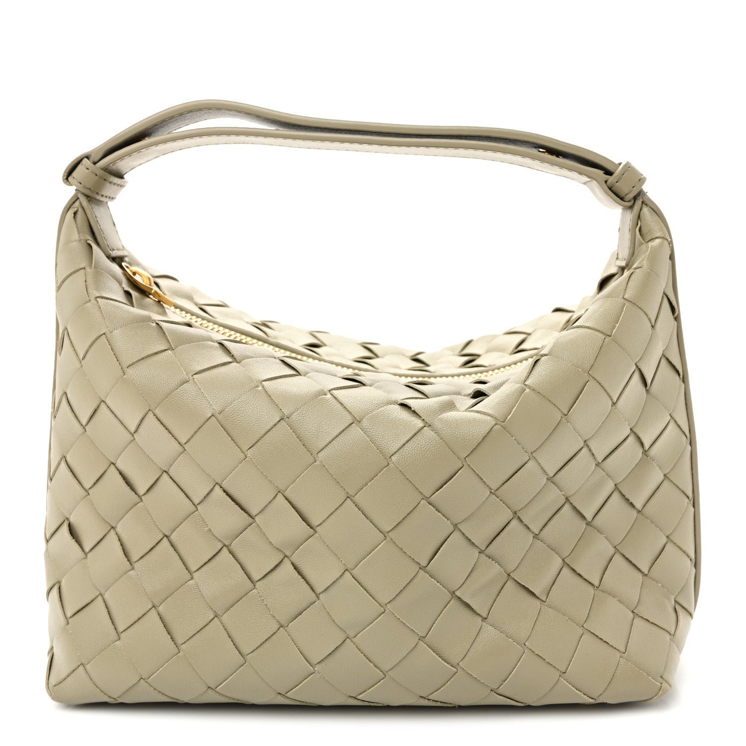 Bottega Veneta Calfskin Nappa Intrecciato Mini Wallace Travertine Travertine