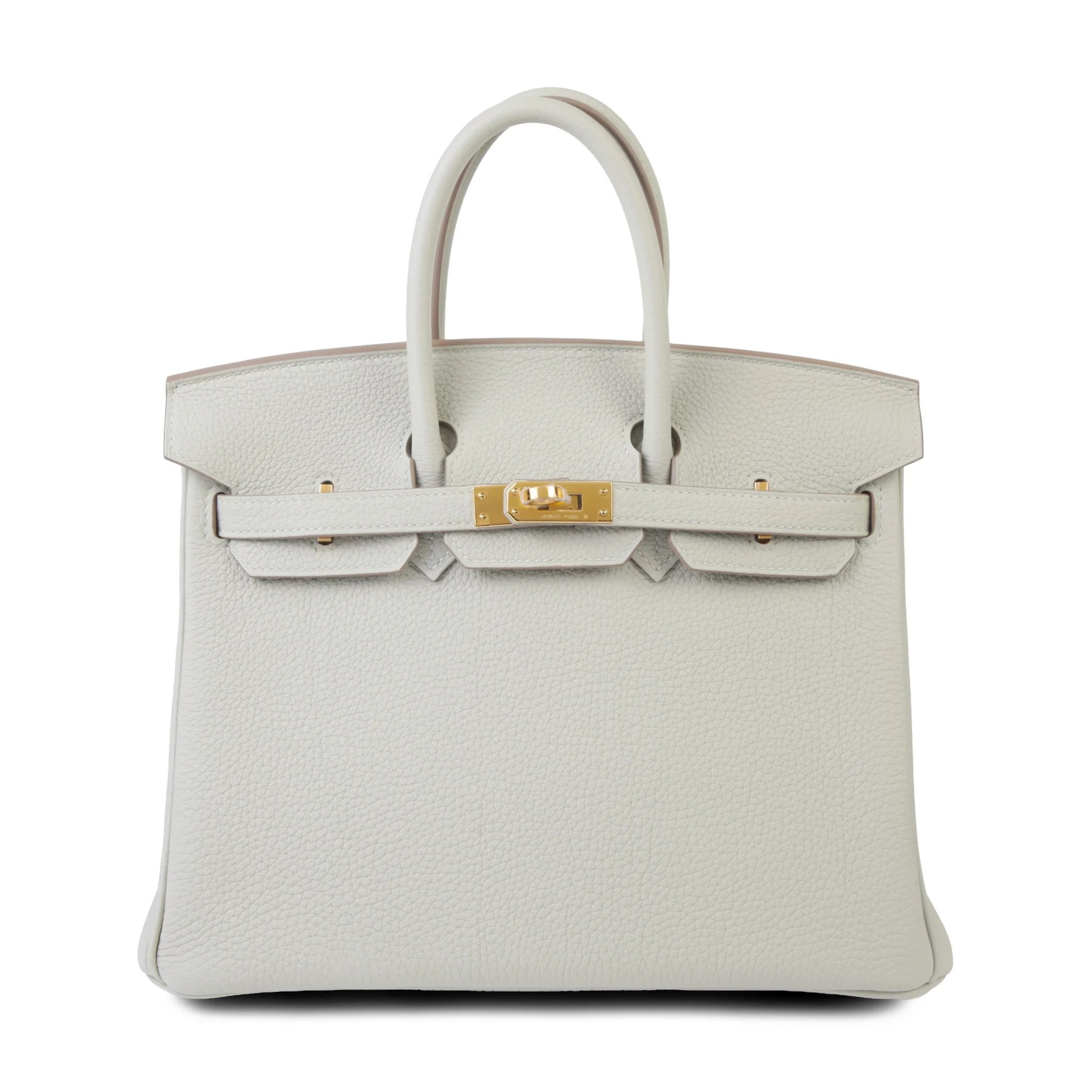 Unused ( Rank NS ) HERMÈS Birkin 25 Gris Perle (80) Togo Gold hardware W (2024)