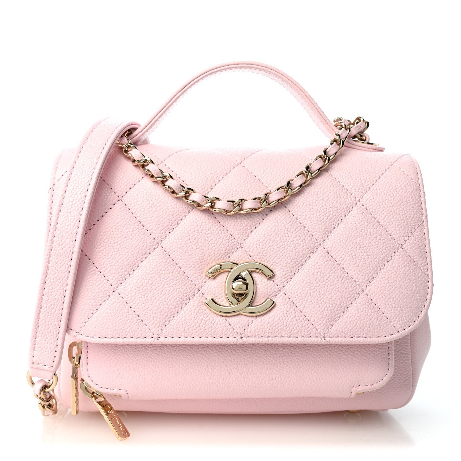 Chanel Caviar Quilted Small Business Affinity Flap Light Pink