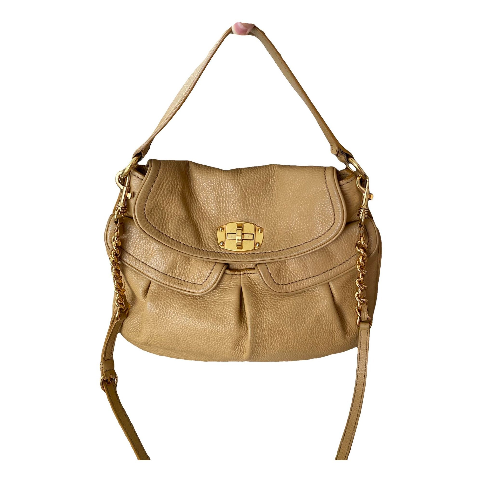 Coffer leather handbag