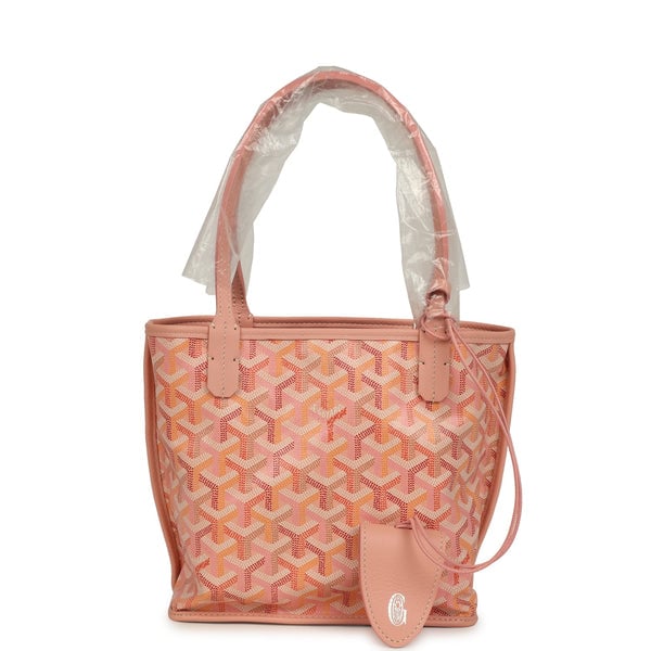 Goyard Goyardine Anjou Powder Pink Mini Bag Palladium Hardware