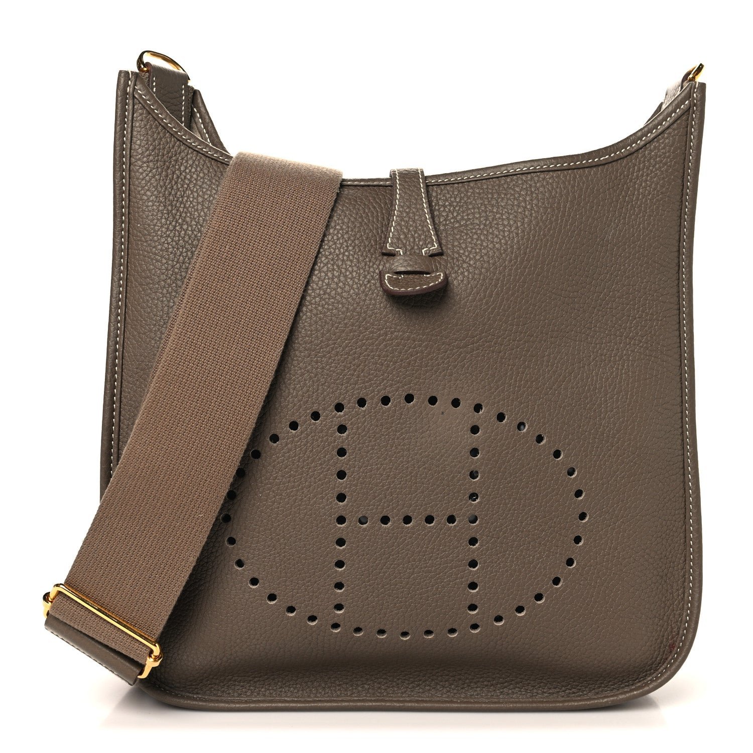 Hermes Hermes Taurillon Clemence EVELYNE III PM Etoupe