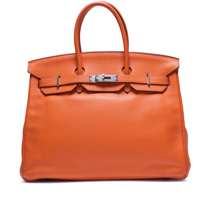 Orange Togo Birkin 35 Palladium Hardware, 2009