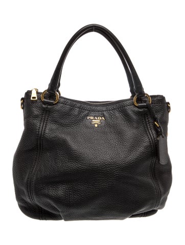 Enameled Metal Triangle Vitello Daino Tote