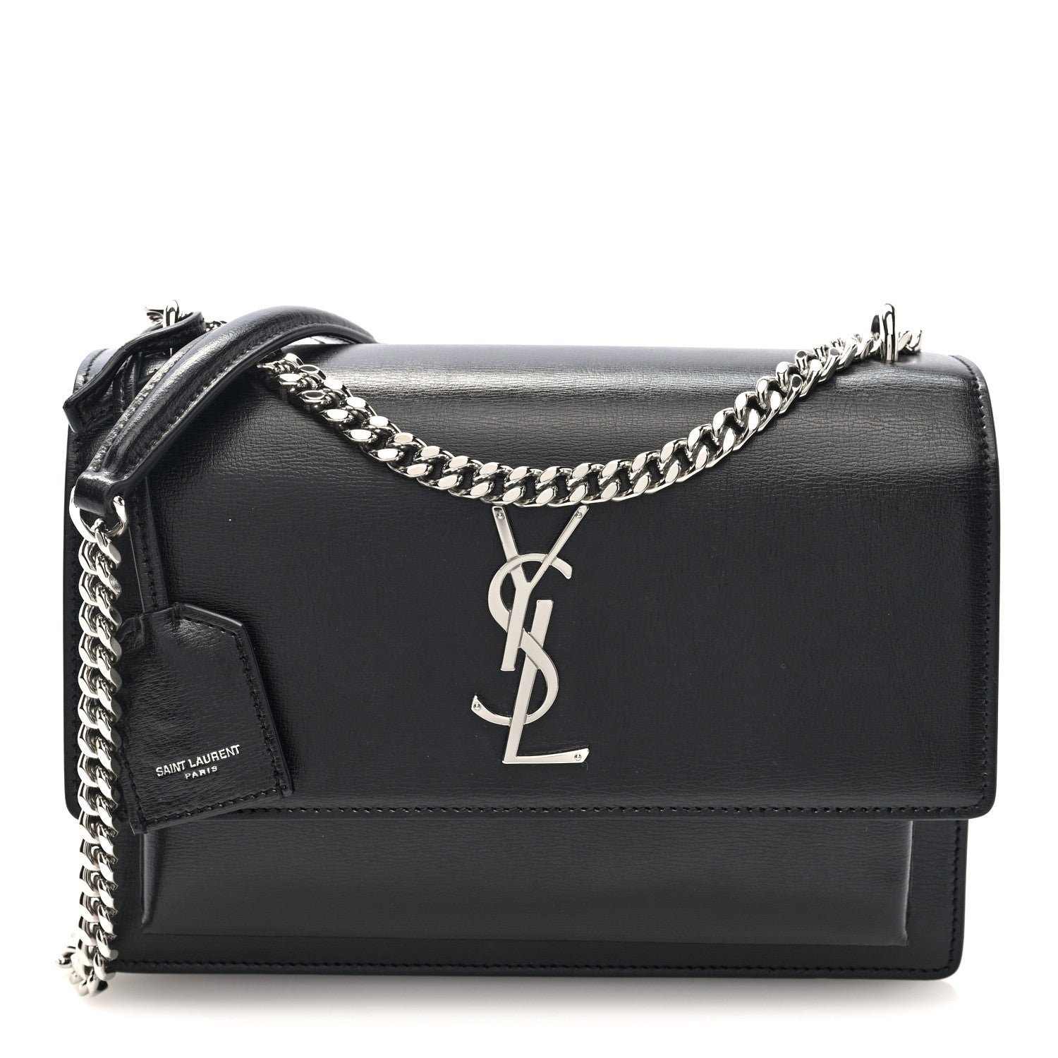 Saint Laurent Calfskin Medium Monogram Sunset Black