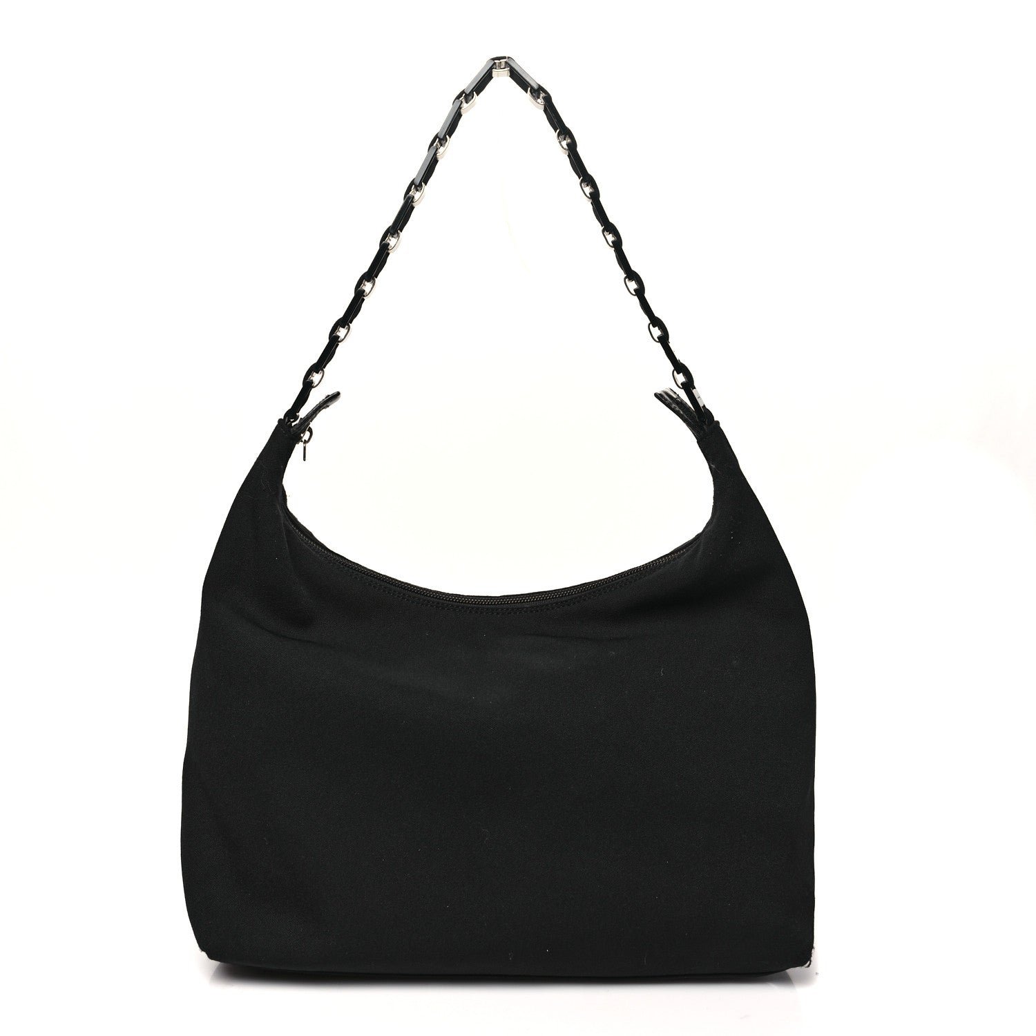 Salvatore Ferragamo Canvas Vara Shoulder Bag Black