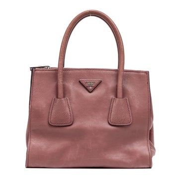 Leather Twin Pocket Double Handle Tote