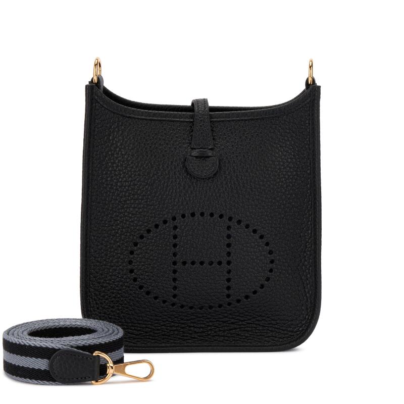 Hermes Black Clemence Mini Evelyne II TPM 16 Gold Hardware, 2024