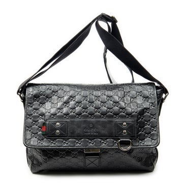 Leather Web Medium Rubber Messenger
