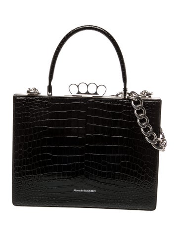 Alexander McQueen Embossed Leather Top Handle Bag w/ Tags