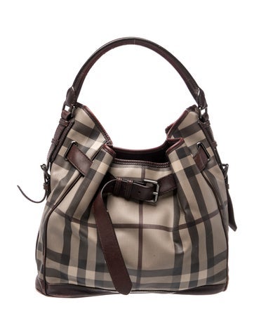 Smoked Check Top Handle Bag