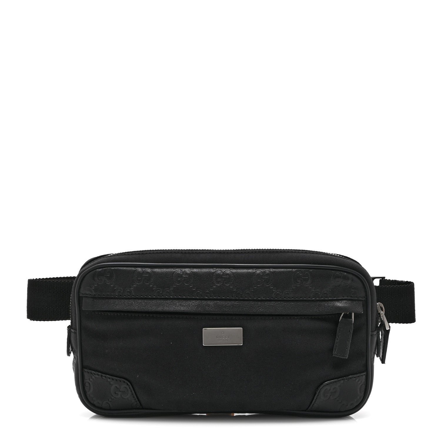 Gucci Guccissima Nylon Belt Bag  Black