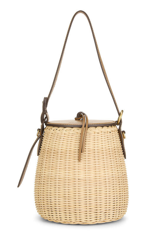 Miu Miu Brown Wicker Basket