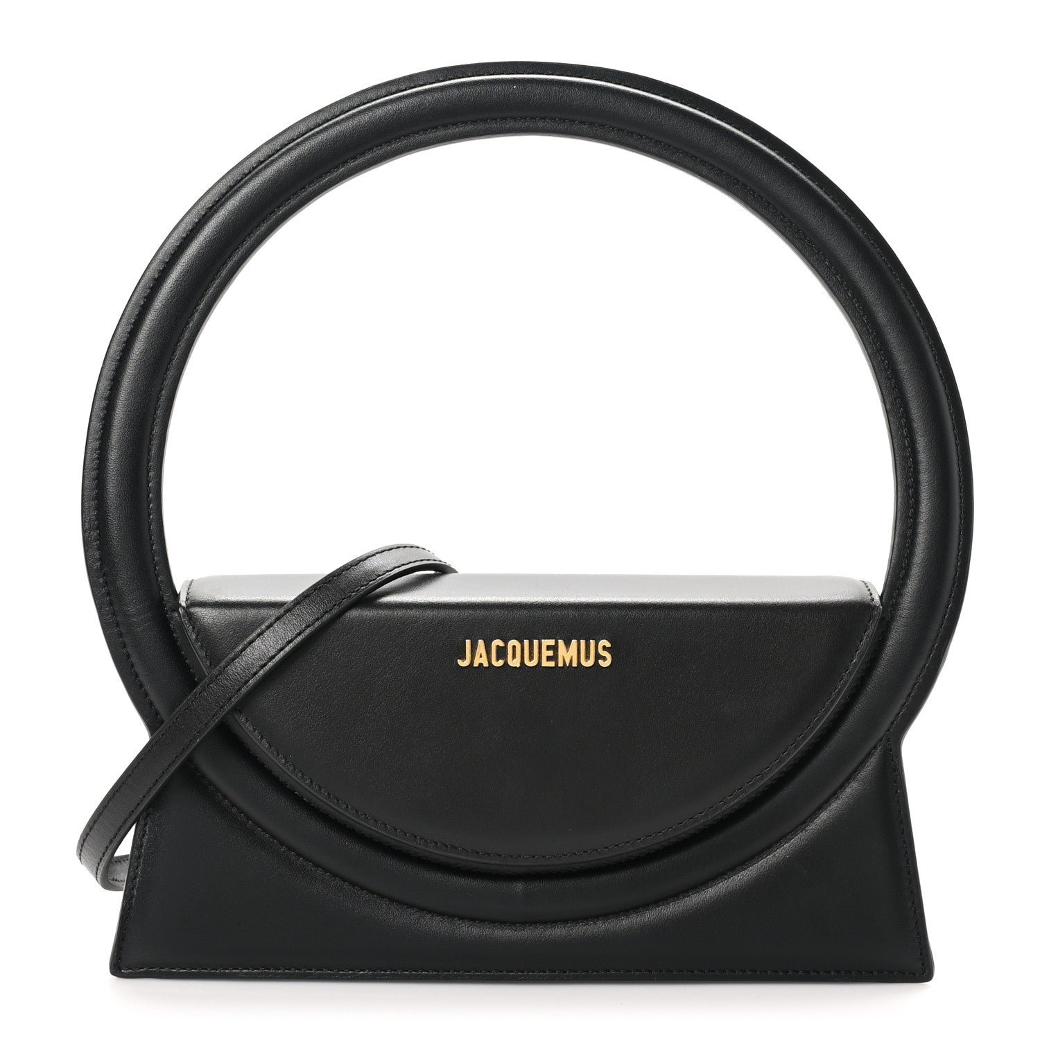 Jacquemus Smooth Calfskin Le Sac Rond Black