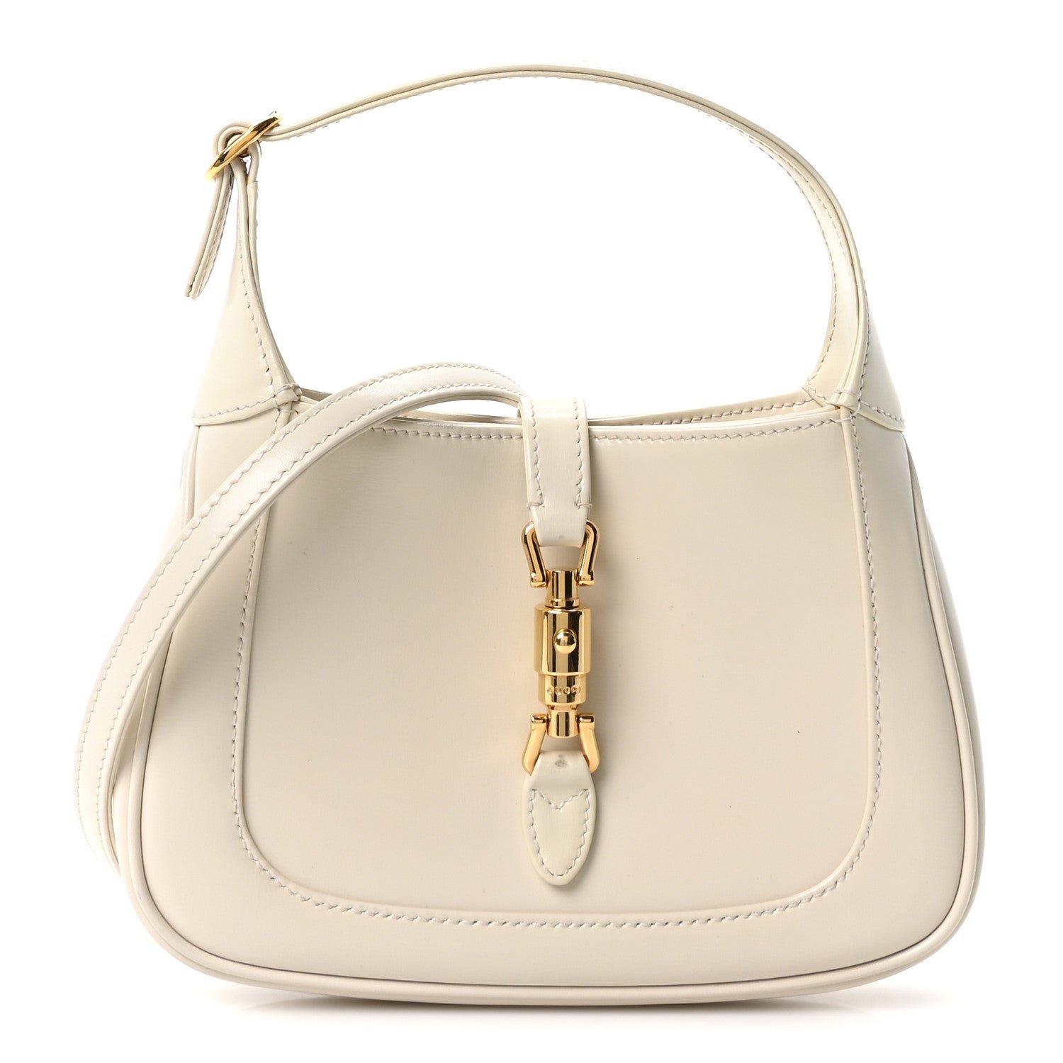 Gucci Boarded Dyana Lux Calfskin Mini Jackie 1961 Hobo Mystic White