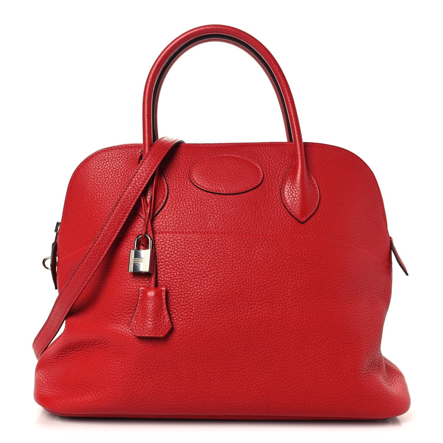 Hermes Taurillon Clemence Bolide 35 Rouge Casaque