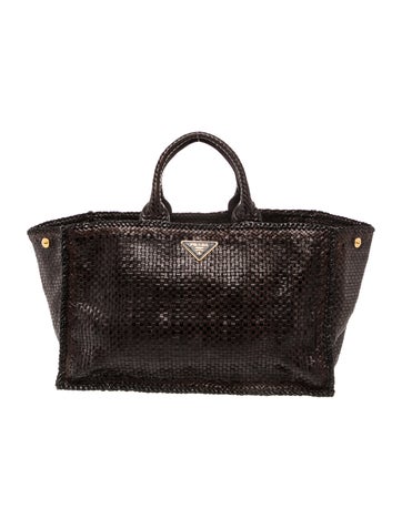 Madras Leather Top Handle Bag