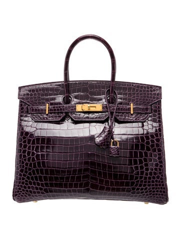 Shiny Porosus Crocodile Birkin 35