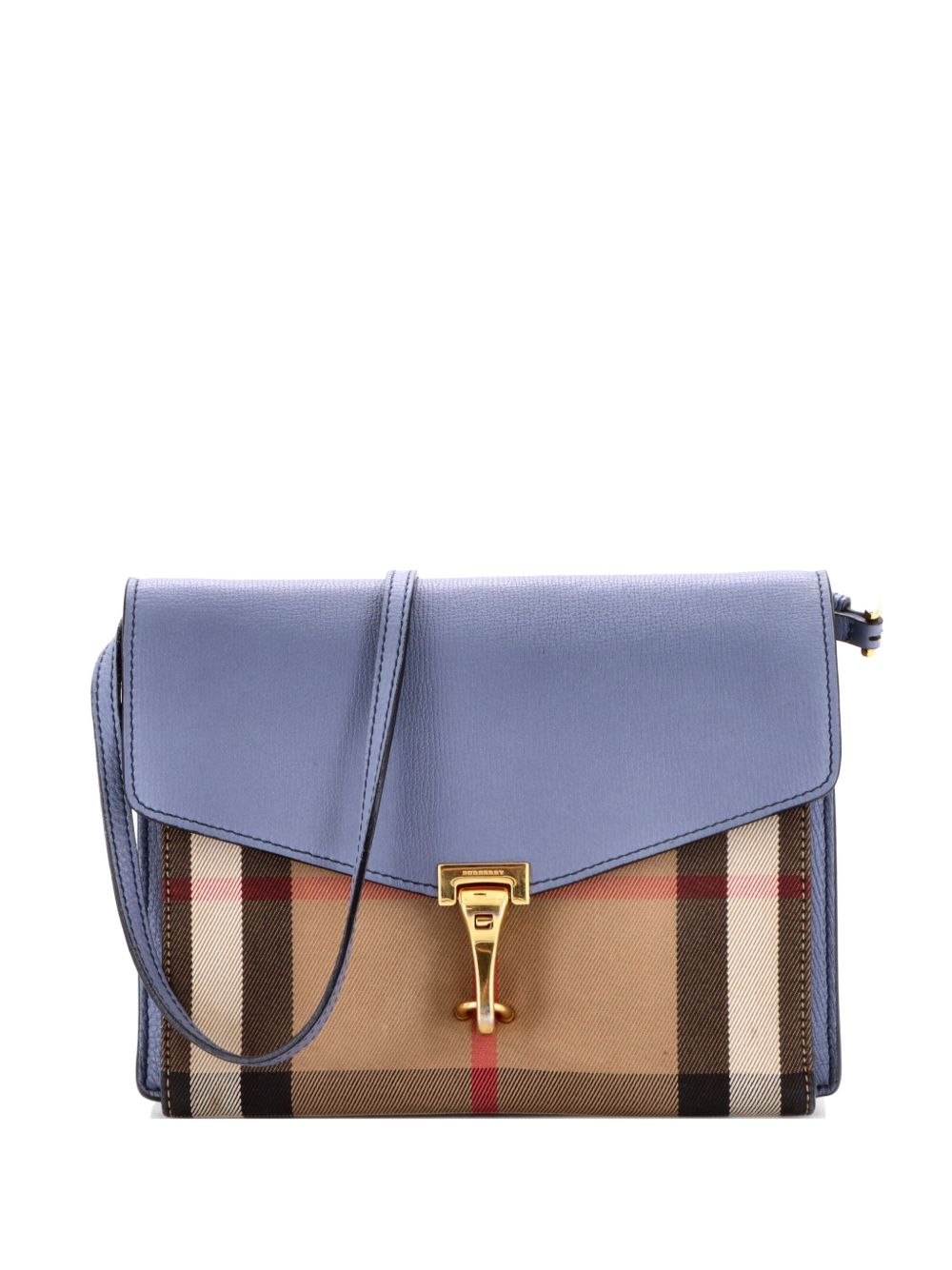 Macken Leather and House Check Canvas Small crossbody bag