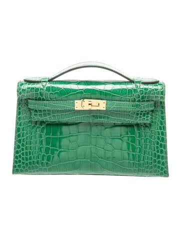 Shiny Alligator Kelly Pochette