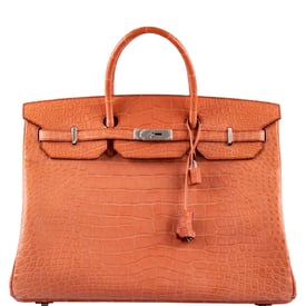Hermes Hermès Birkin 40 Sanguine Matte Alligator Palladium Hardware