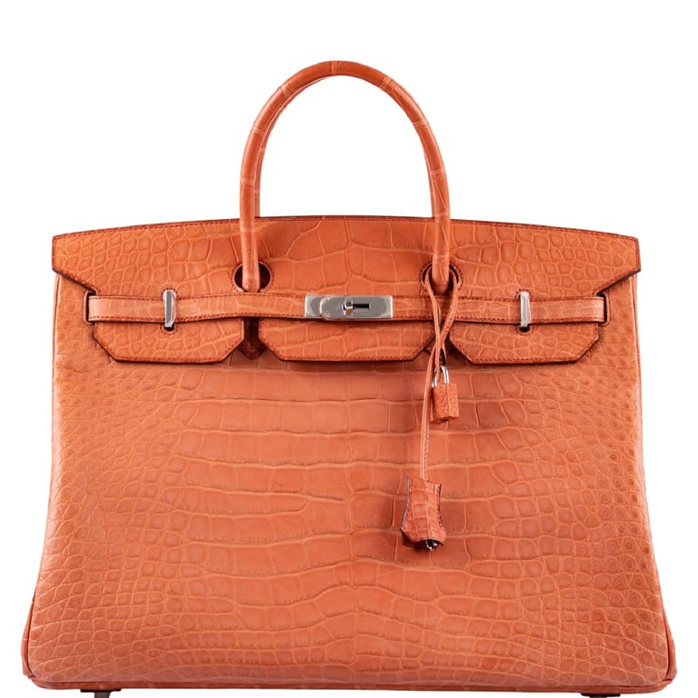 Hermes Hermès Birkin 40 Sanguine Matte Alligator Palladium Hardware
