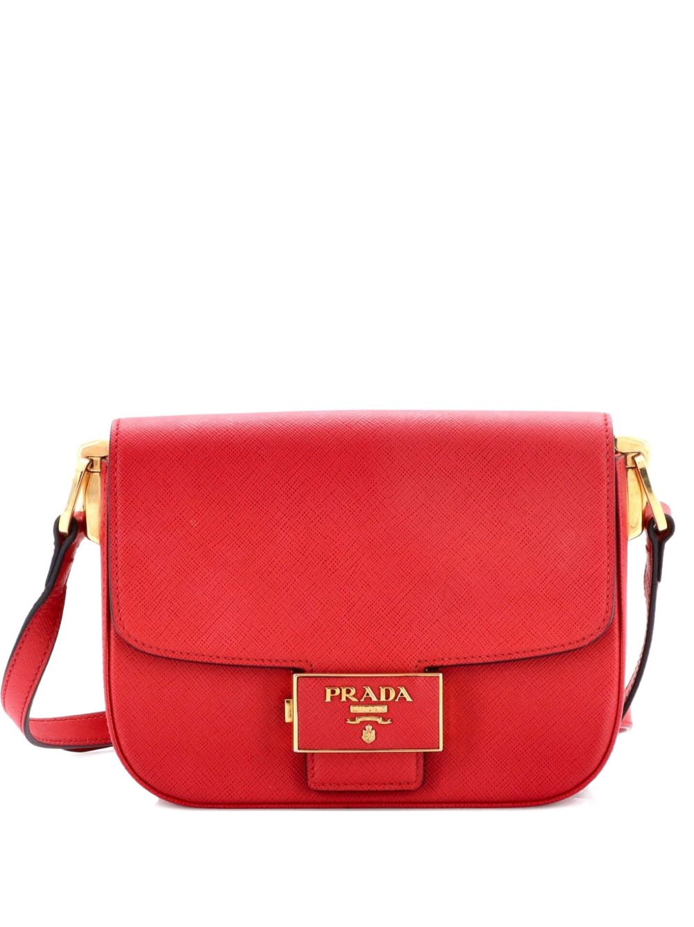 Embleme Flap Bag Saffiano Leather Small shoulder bag