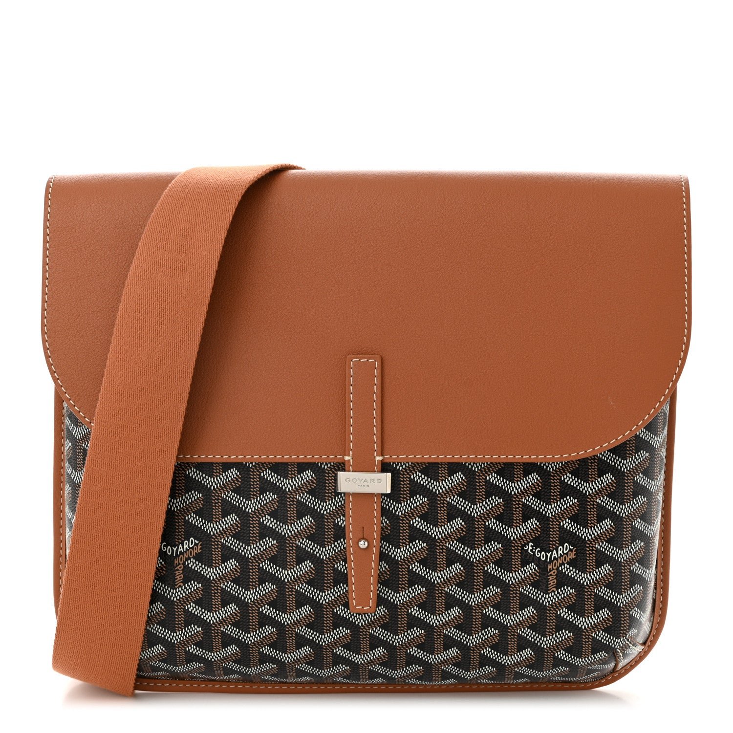 Goyard Goyardine Coursier Messenger Bag Black Gold