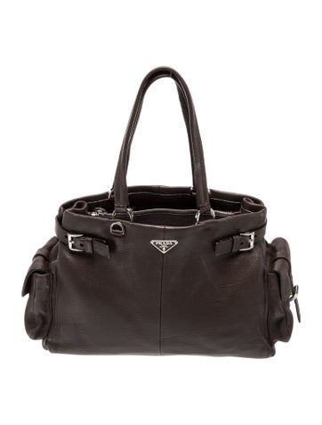Enameled Metal Triangle Top Handle Bag