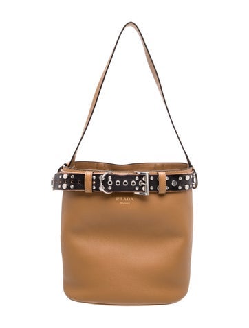 Prada Leather Buckle Bag w/Belt 2025