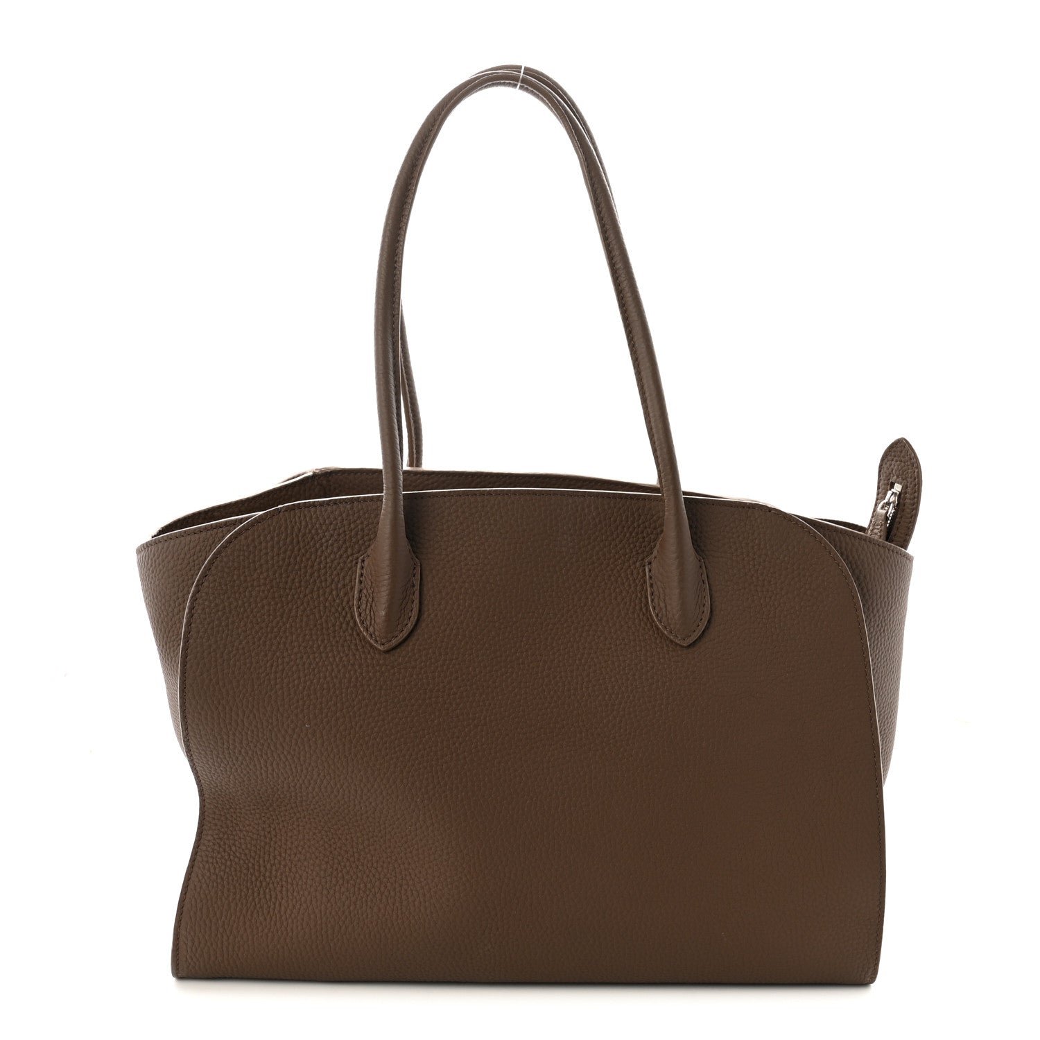The Row Matte Grained Calfskin Marlo 14 Dark Olive