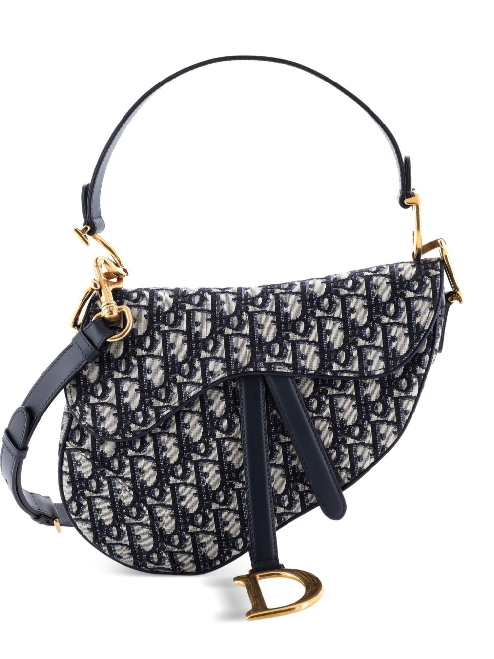 Saddle Handbag with Strap Oblique Canvas Medium shoulder bag