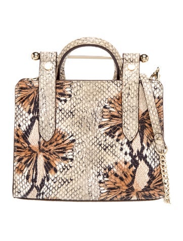 Embossed Leather Top Handle Bag