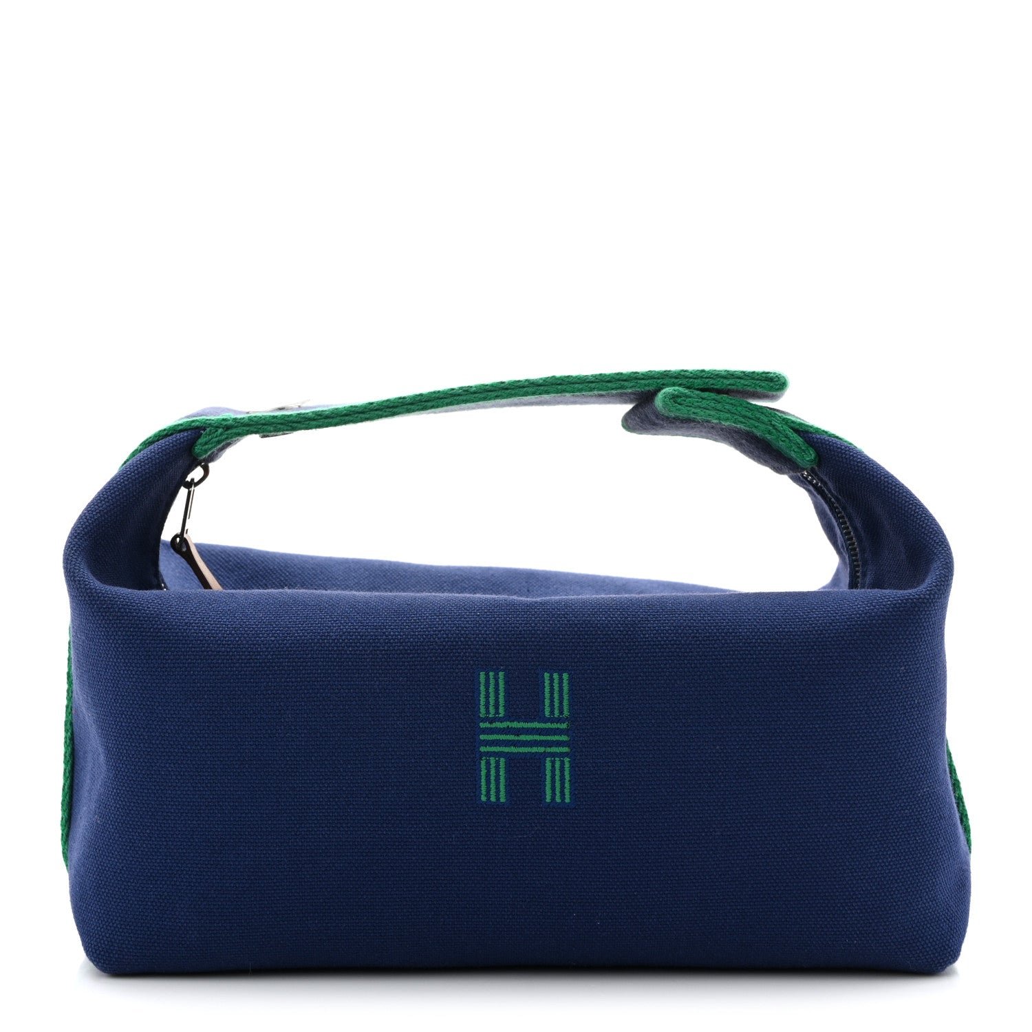Hermes Hermes Canvas Small Bride-A-Brac Pouch Marine