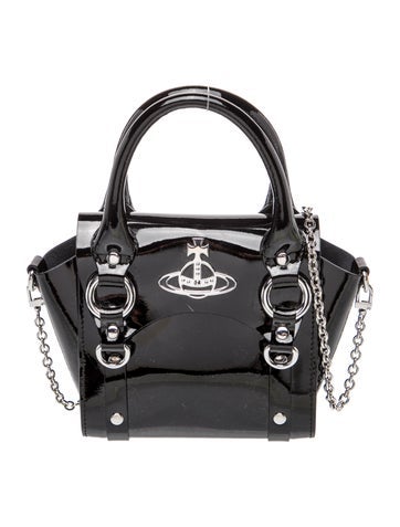 Patent Leather Top Handle Bag