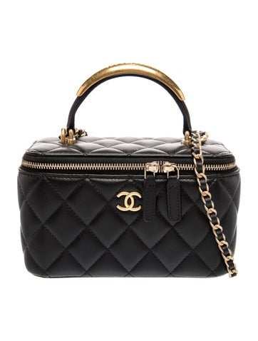 Small Top Handle Vanity Case w/ Chain
