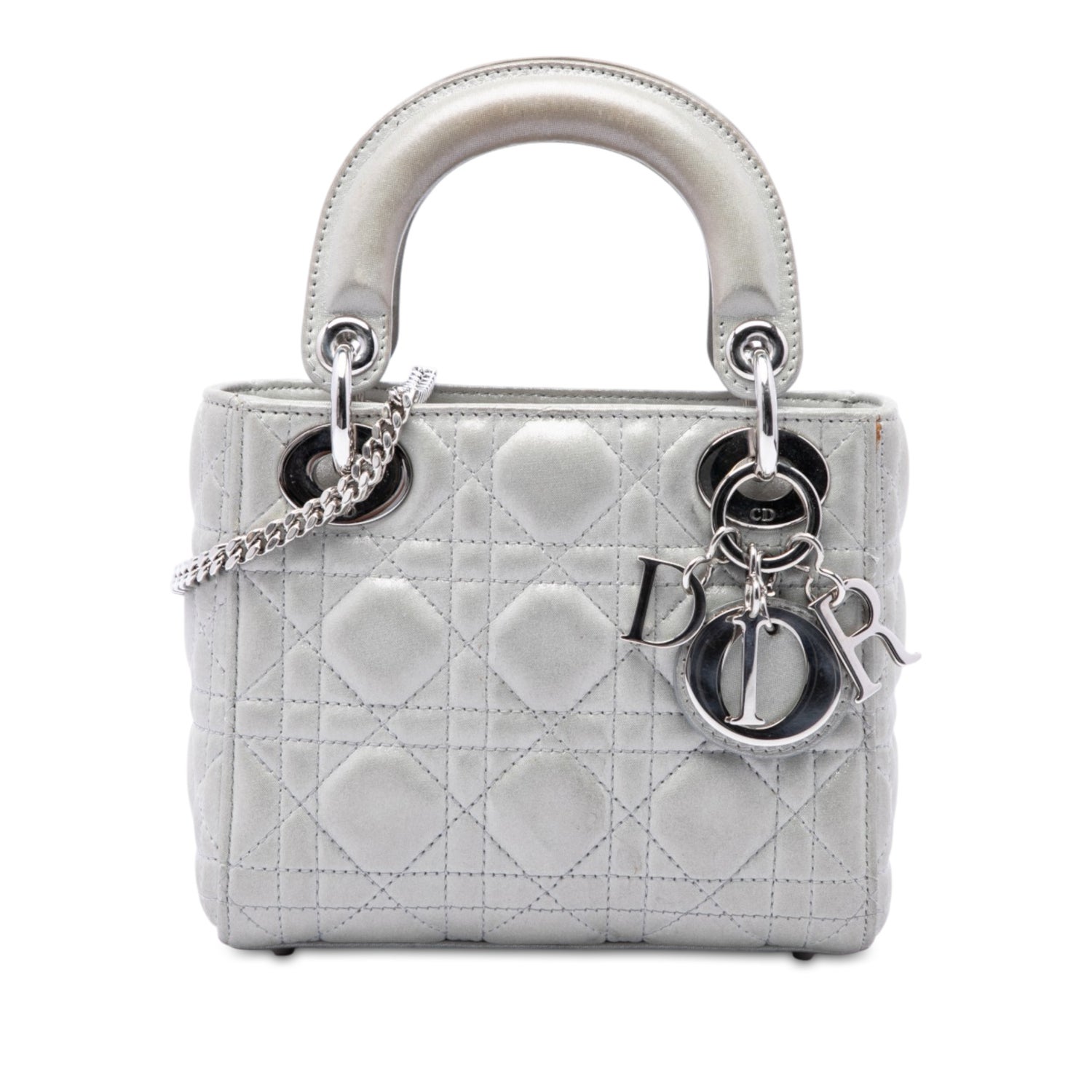 Lambskin Mini Iridescent Lambskin Cannage Lady Dior