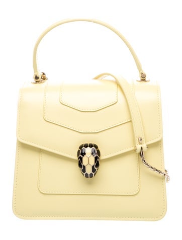 Leather Serpenti Forever Top Handle Bag Small