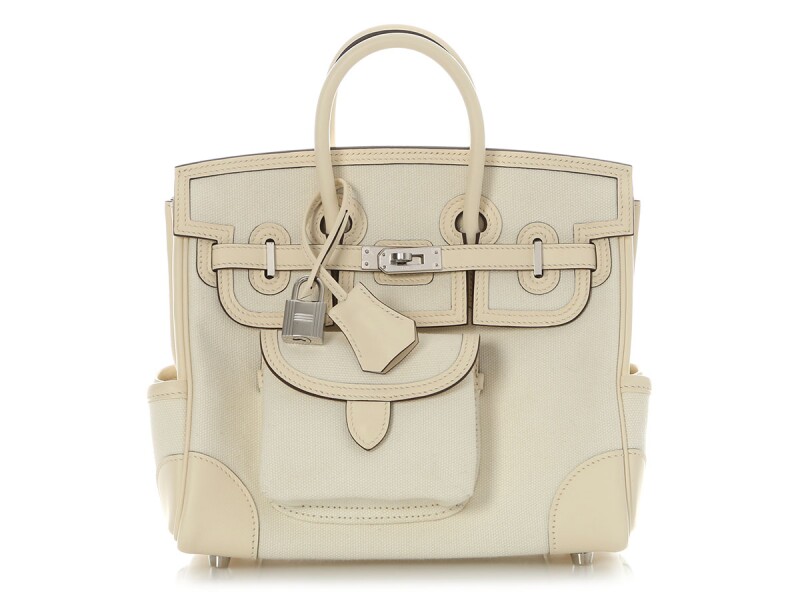 Hermes Nata Toile Goeland Cargo Birkin 25 Palladium Hardware, 2022