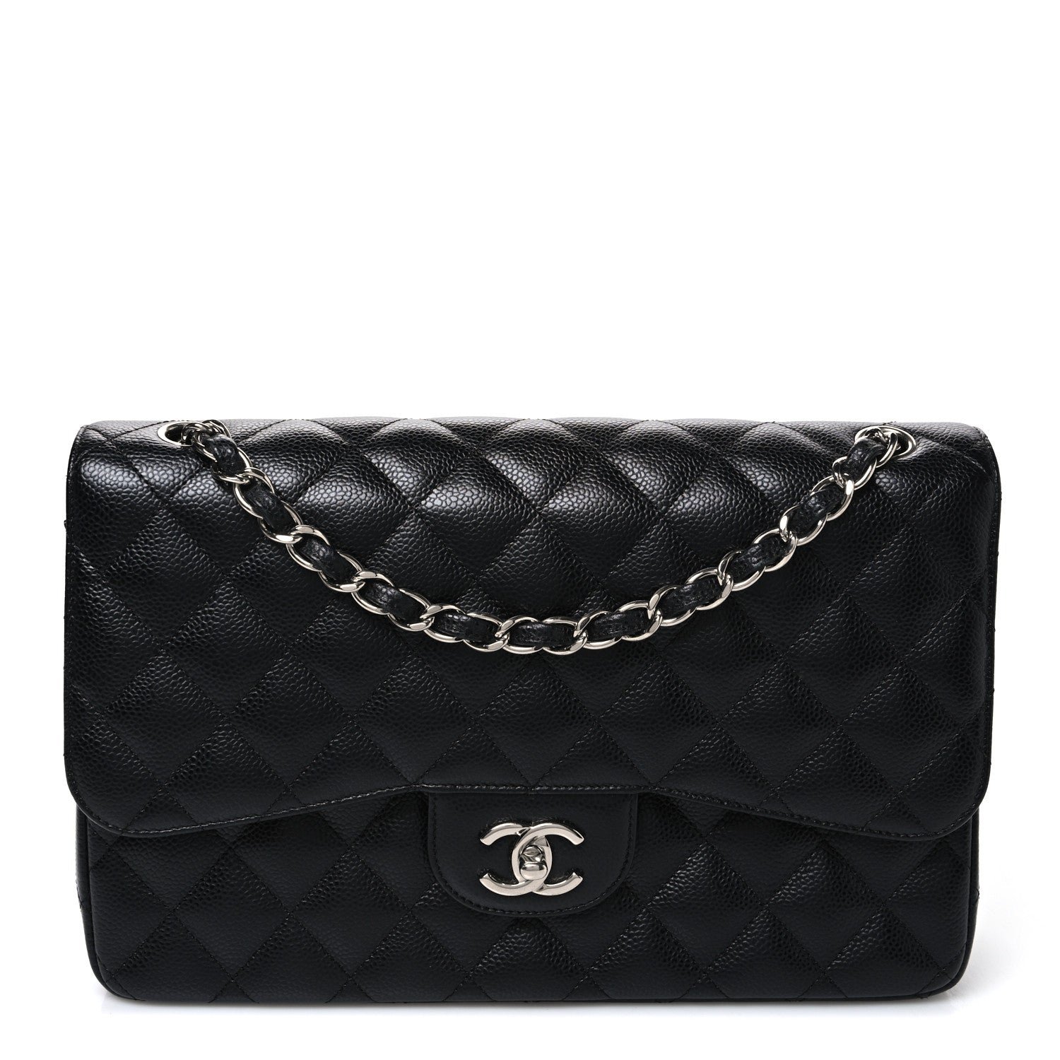 Chanel Caviar Quilted Jumbo Double Flap Black