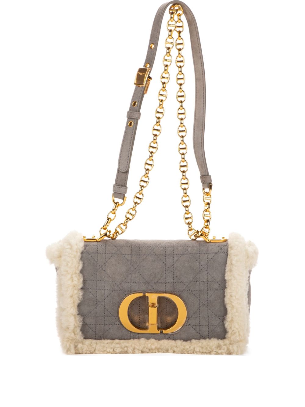 shearling quilted bag